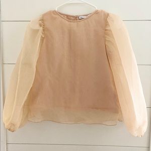 Zara Kids pleated organza blouse.